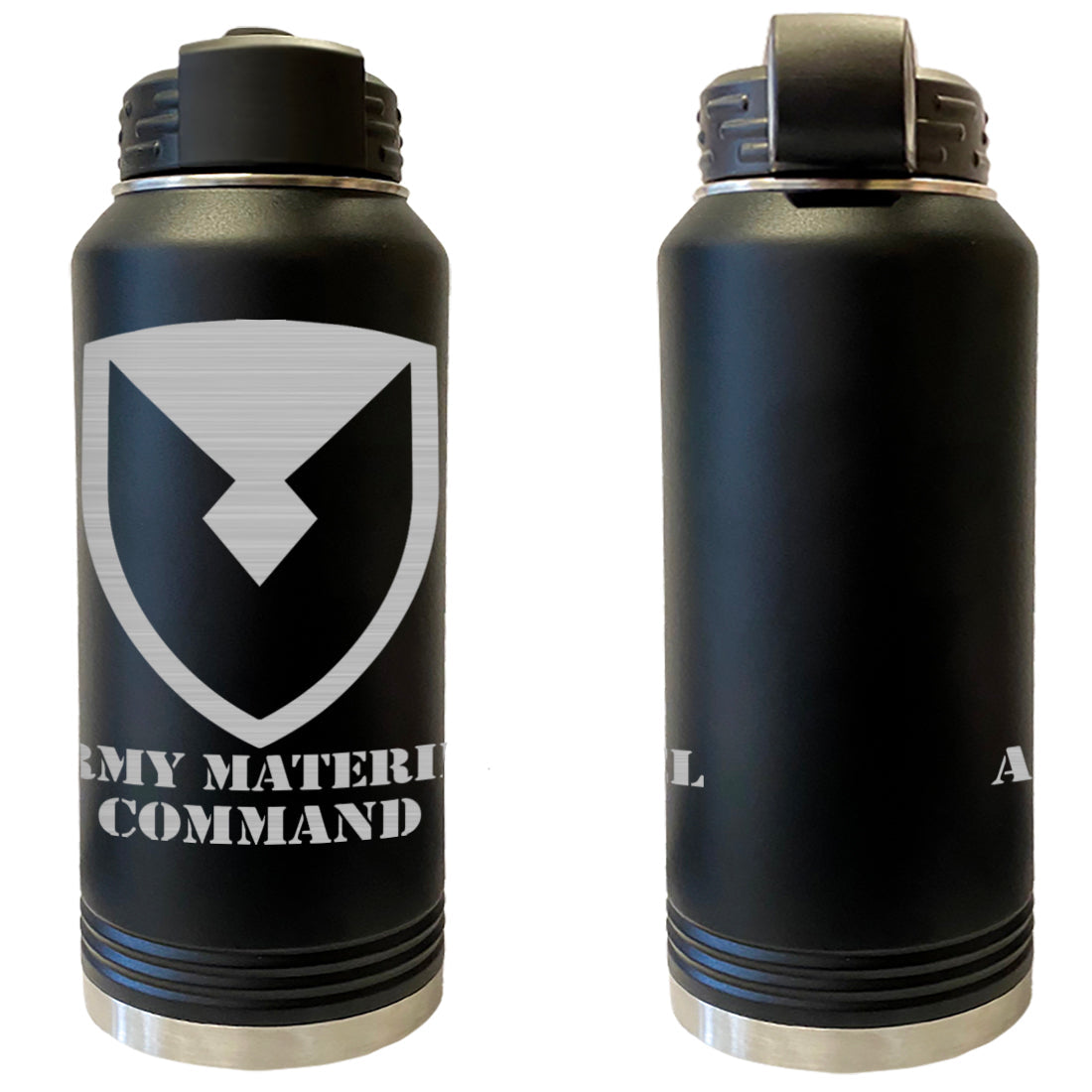Army Materiel Command Laser Engraved Vacuum Sealed Water Bottles 32oz Water Bottles LEWB.0110.B