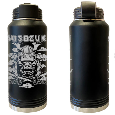 Bosozuki - Street Samurai Laser Engraved Vacuum Sealed Water Bottles 32oz