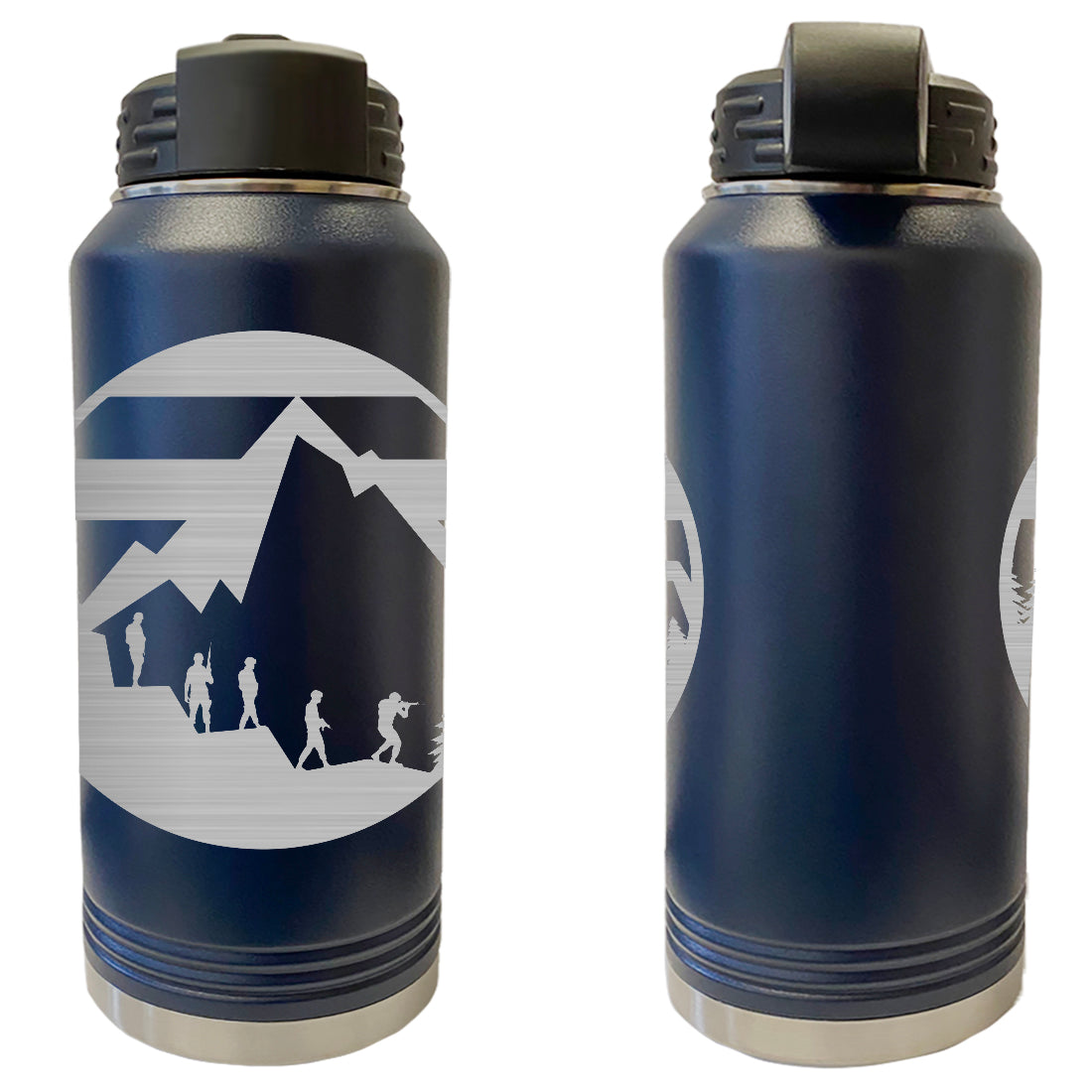 Mountain Soldiers Laser Engraved Vacuum Sealed Water Bottles 32oz Water Bottles LEWB.0164.N