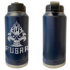 FUBAR Fiery Skull Ace Laser Engraved Vacuum Sealed Water Bottles 32oz