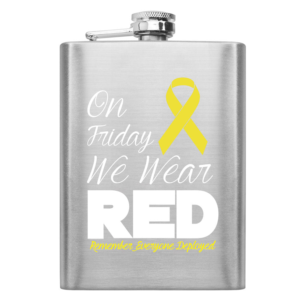RED Friday Yellow Ribbon 8 oz. Flask Flasks