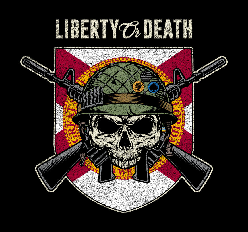 Liberty or Death Florida Skull T-Shirt Shirts