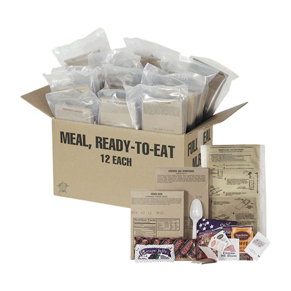 Sure Pak MRE (Meal-Ready-to-Eat) Case - 12-Pack Hydration and MREs