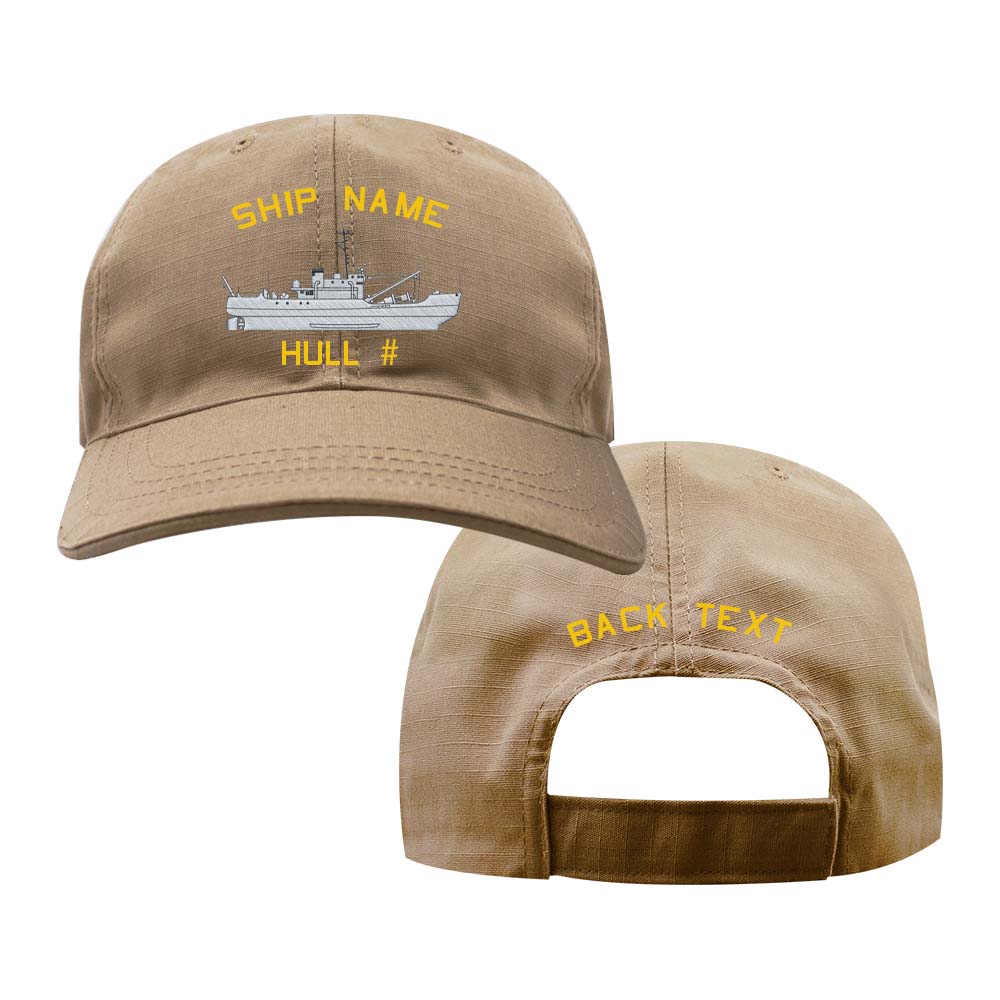 US Navy Custom Ship Cap - Coyote - Mesquite Class WLB Hats and Caps