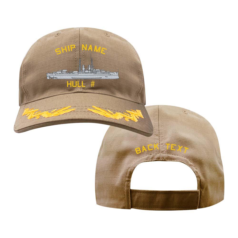 U.S. Navy Custom Ship Cap - Coyote - Captain Scrambled Eggs - NY 1918 Battleship Hats and Caps
