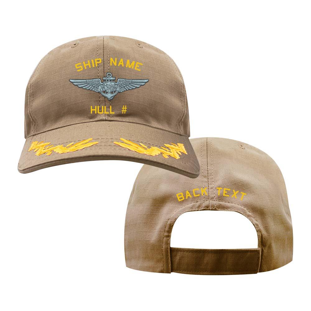 US Navy Custom Ship Cap - Coyote - Admiral Scrambled Eggs - Naval Astronaut main image 0