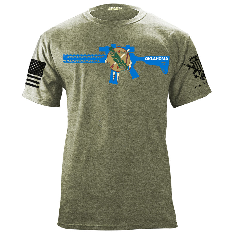 AR Oklahoma Flag T-Shirt Shirts YFS.8.001.1.MGT.1