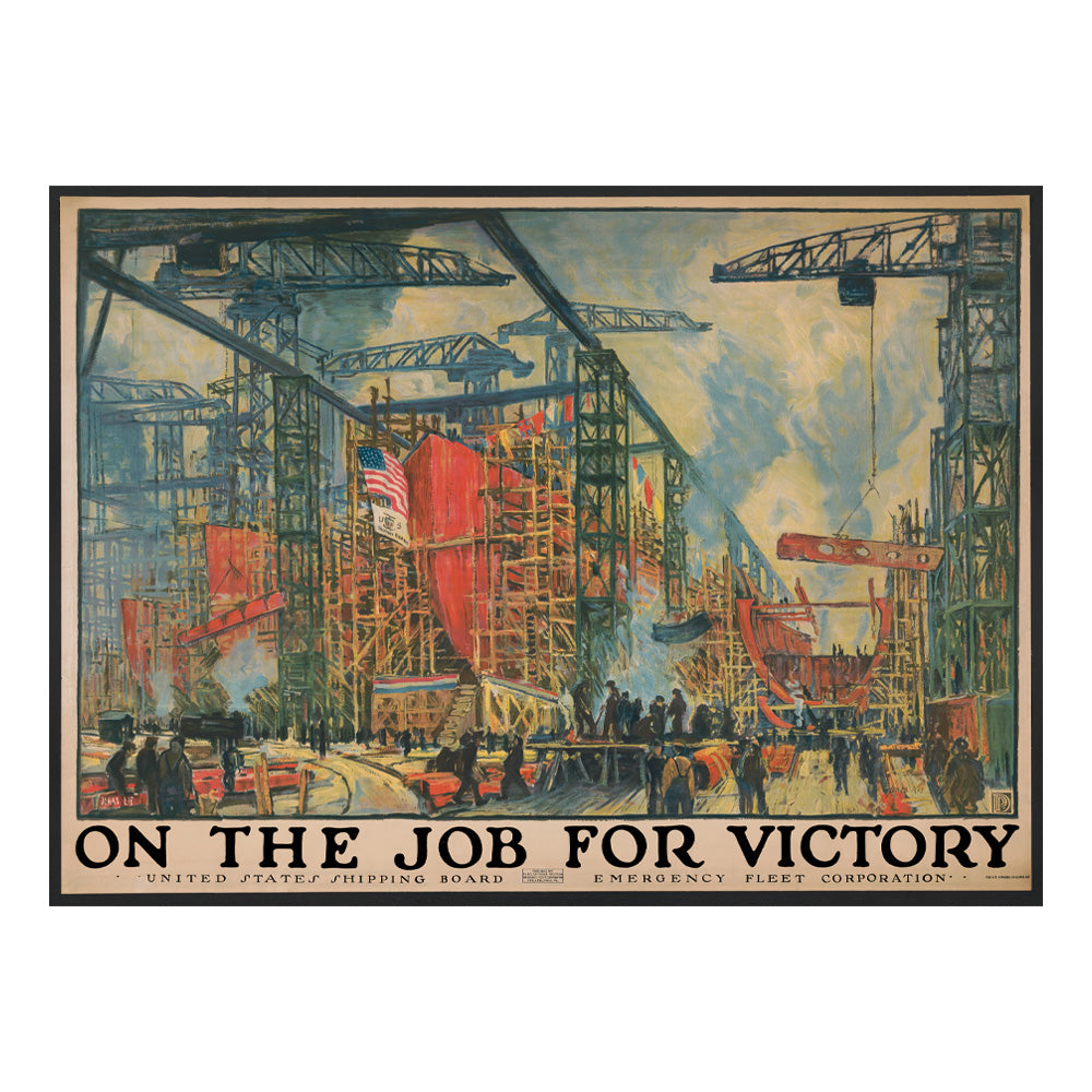 On The Job For Victory Screenprinted Poster Posters and Prints