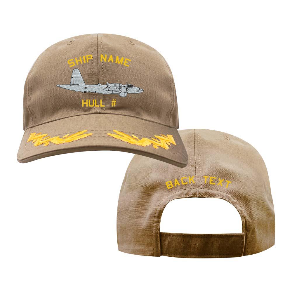 U.S. Navy Custom Ship Cap - Coyote - Captain Scrambled Eggs - P-2 Neptune Hats and Caps