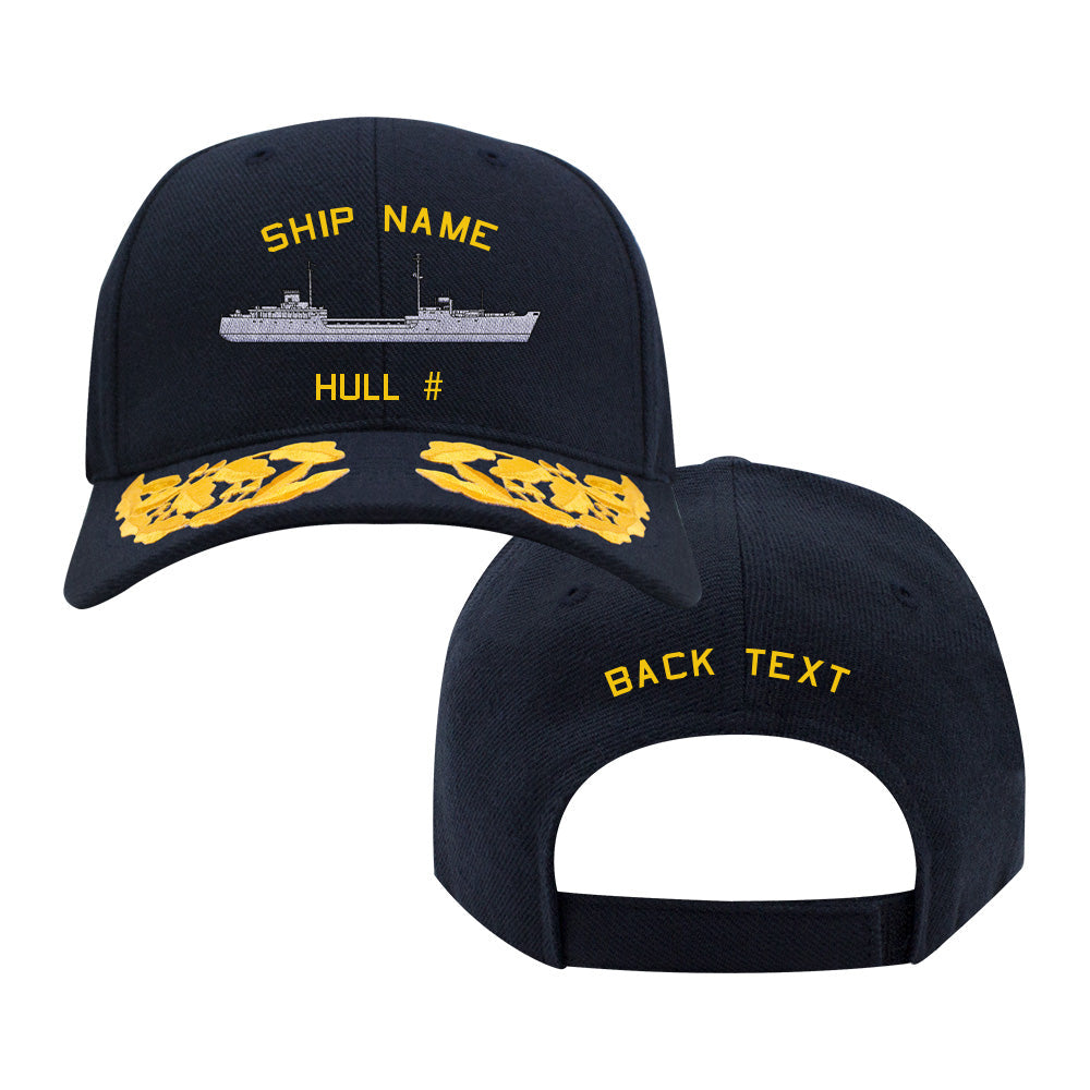 US Navy Custom Ship Cap - Patapsco Class Gasoline Tanker Hats and Caps PATAPSCO.NAVY.ADMIRAL