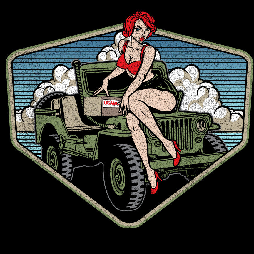 Pinup Girl Jeep T-shirt Shirts