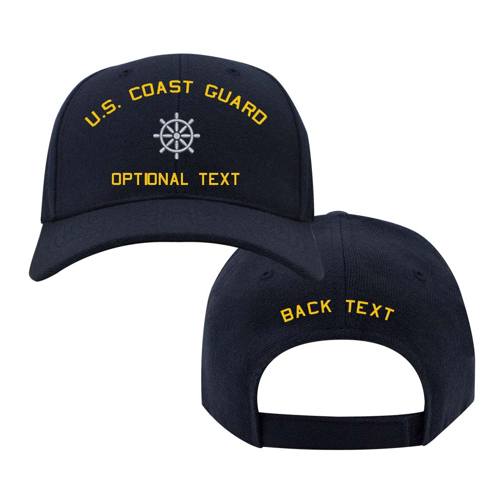 Coast Guard Custom Ship Cap - Quartermaster Badge Hats and Caps