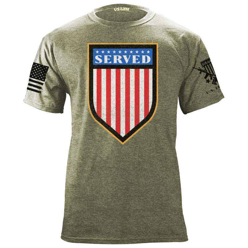 Served Shield T-shirt Shirts YFS.3.035.1.MGT.1