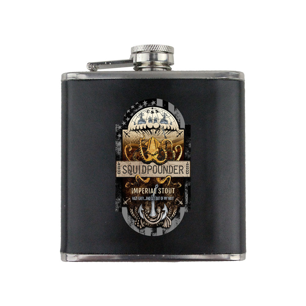 Navy Squidpounder Imperial Stout 6 oz. Flask with Wrap Flasks