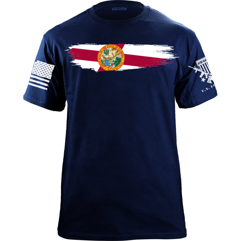 Skinny Horizontal Paint Swatch Florida Flag Tshirt Shirts YFS.7.005.1.NYT.1