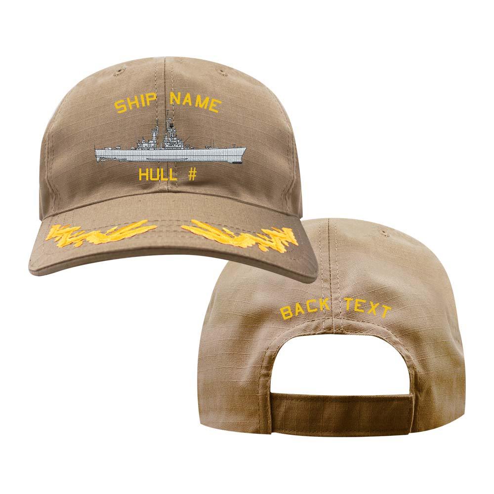 U.S. Navy Custom Ship Cap - Coyote - Captain Scrambled Eggs - Virginia Cruiser Hats and Caps