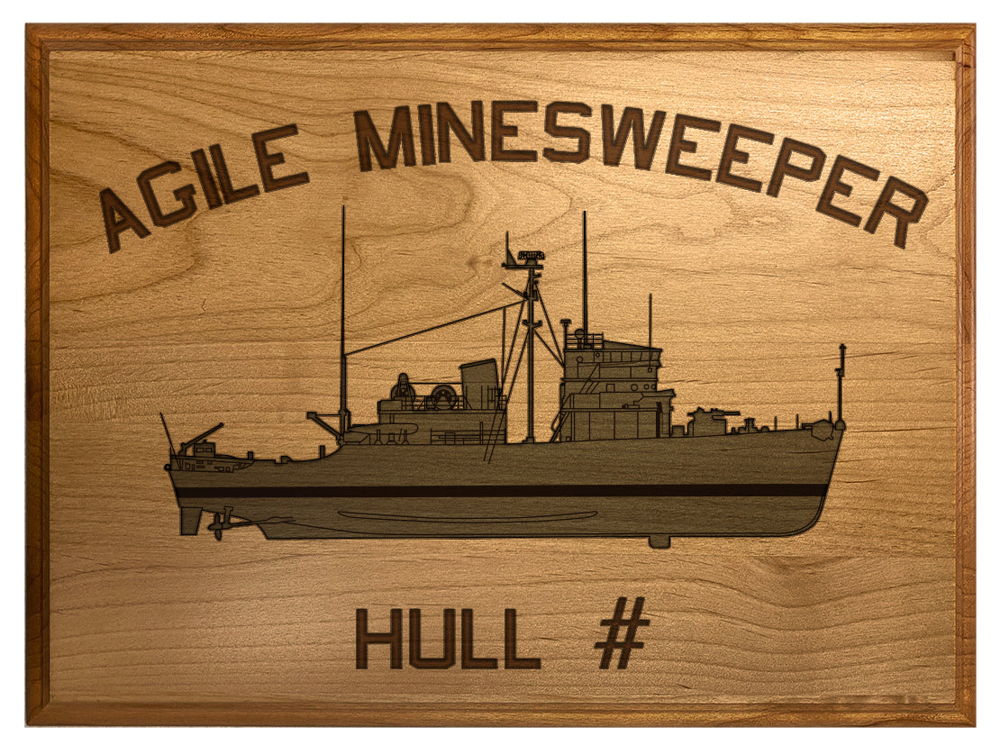 US Navy Custom Ship 3D Laser Engraved Plaque Agile