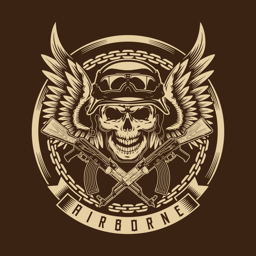 Airborne Chains Skull T-Shirt Shirts