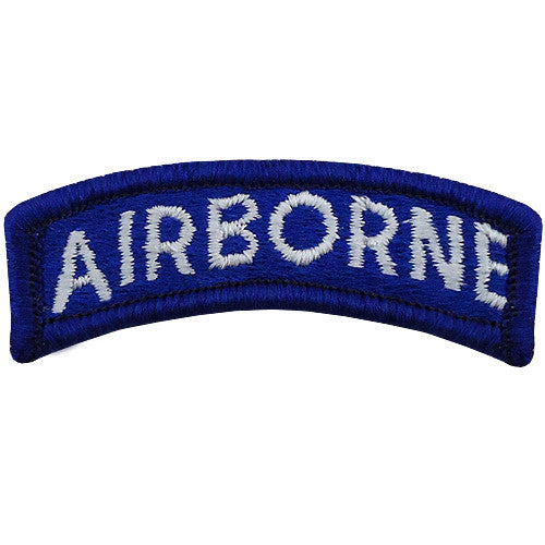 Airborne Class A Tab - Blue / White Lettering Patches and Service Stripes