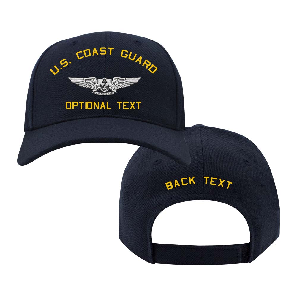 Coast Guard Custom Ship Cap - Navy Air Warfare Insignia Hats and Caps