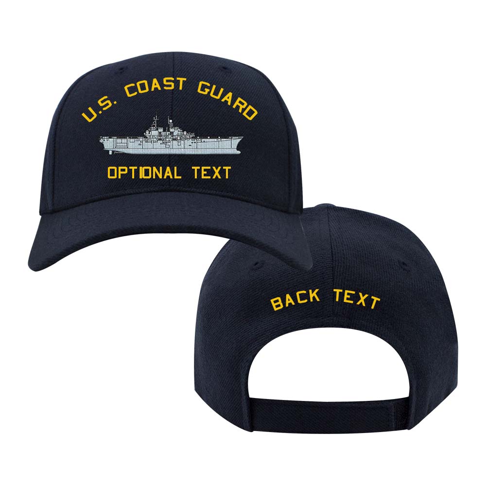Coast Guard Custom Ship Cap - America Class Amphibious Combat Ship Hats and Caps