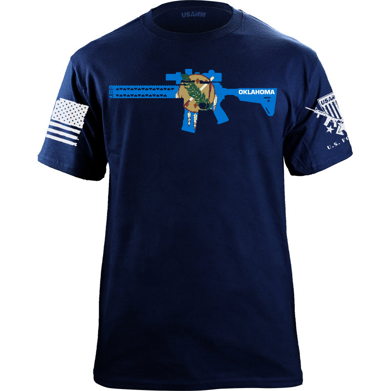 AR Oklahoma Flag T-Shirt Shirts YFS.8.001.1.MGT.1