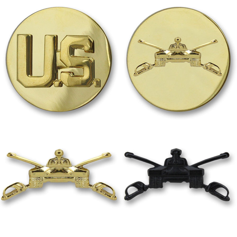 Army Armor Branch Insignia - Officer and Enlisted Badges
