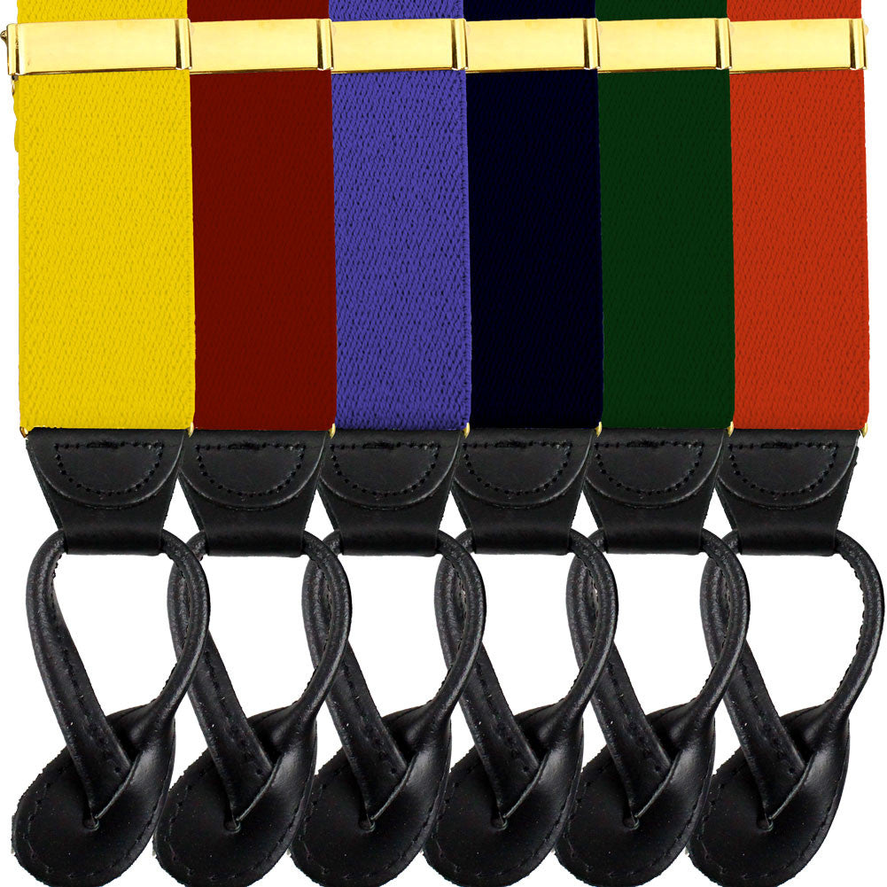 Army Branch Specific Dress Suspenders with Leather Ends Dress Uniform Accessories