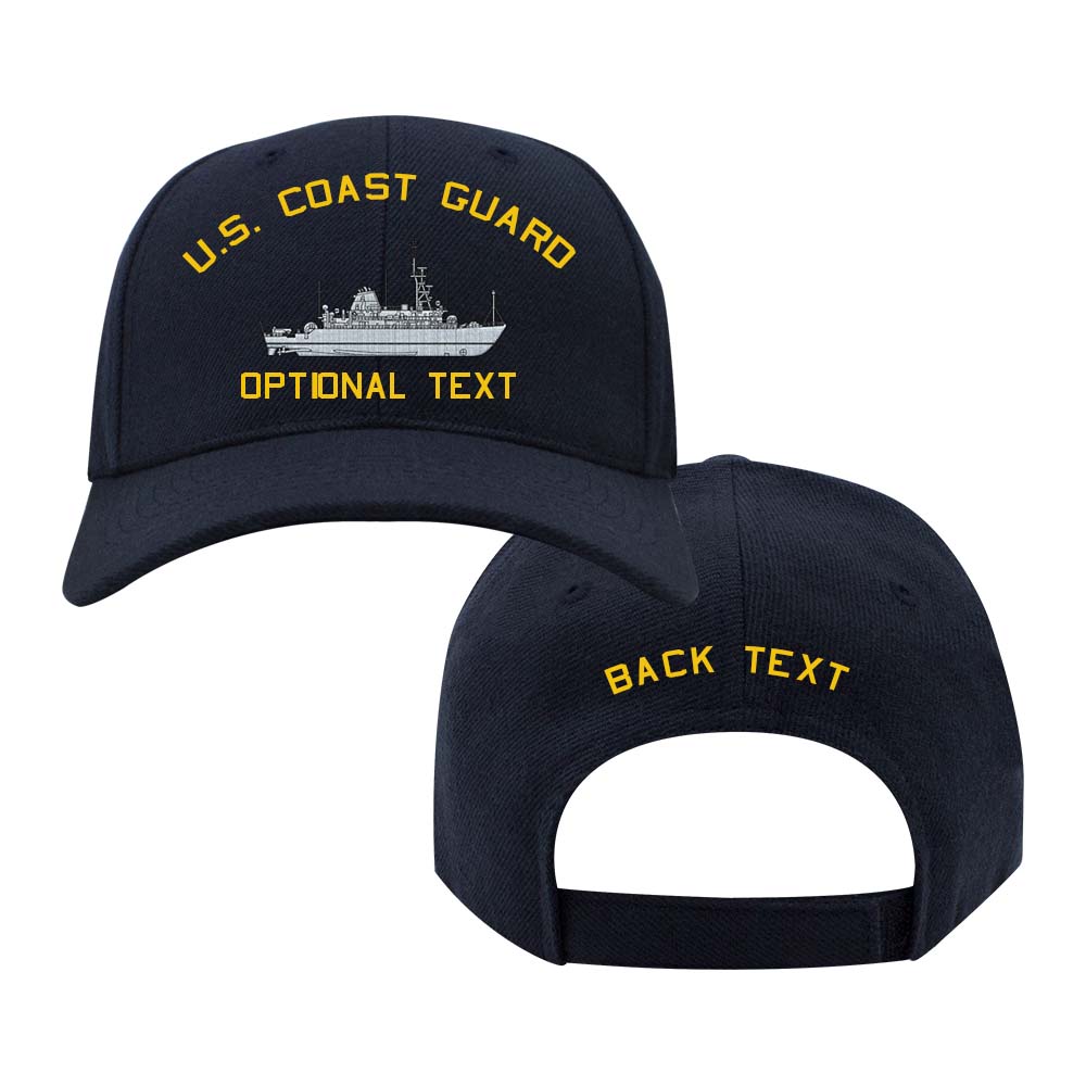 Coast Guard Custom Ship Cap - Avenger Class Mine Countermeasure Ship Hats and Caps