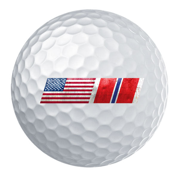 American Flag Bronze Star Ribbon Blend Golf Ball Set Golf Balls
