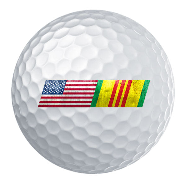 American Flag Vietnam Service Ribbon Blend Golf Ball Set Golf Balls
