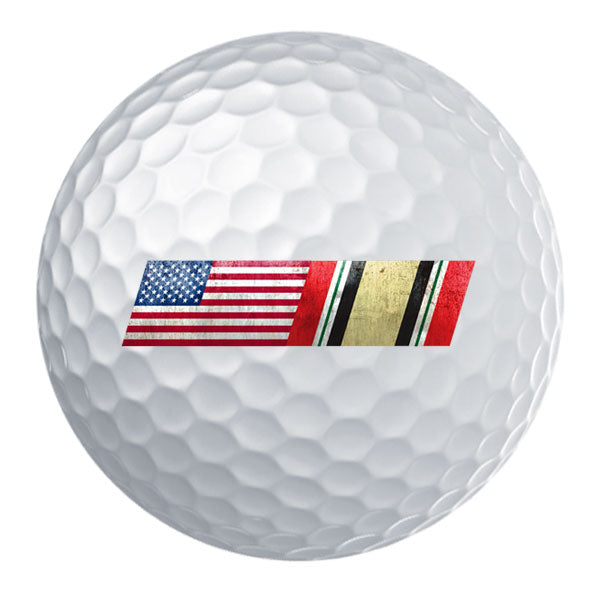 American Flag Iraq Campaign Ribbon Blend Golf Ball Set Golf Balls