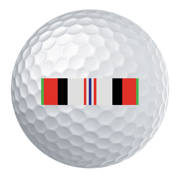 Afghanistan Campaign Ribbon Golf Ball Set Golf Balls