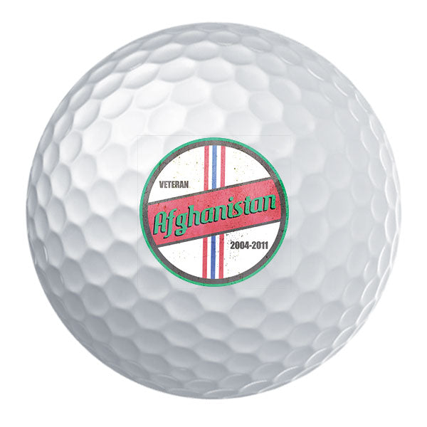 Retro Afghanistan Campaign Veteran Golf Ball Set Golf Balls