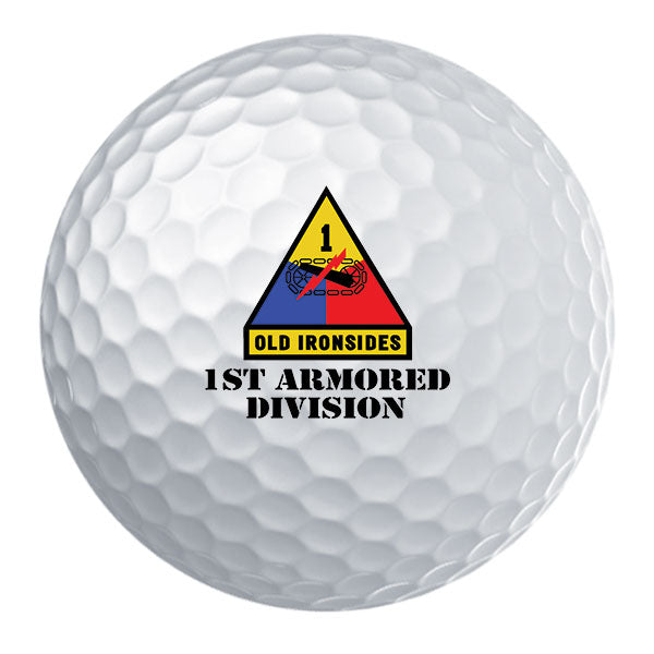 1st Armored Division Badge Golf Ball Set Golf Balls