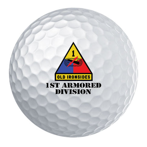 1st Armored Division Badge Golf Ball Set