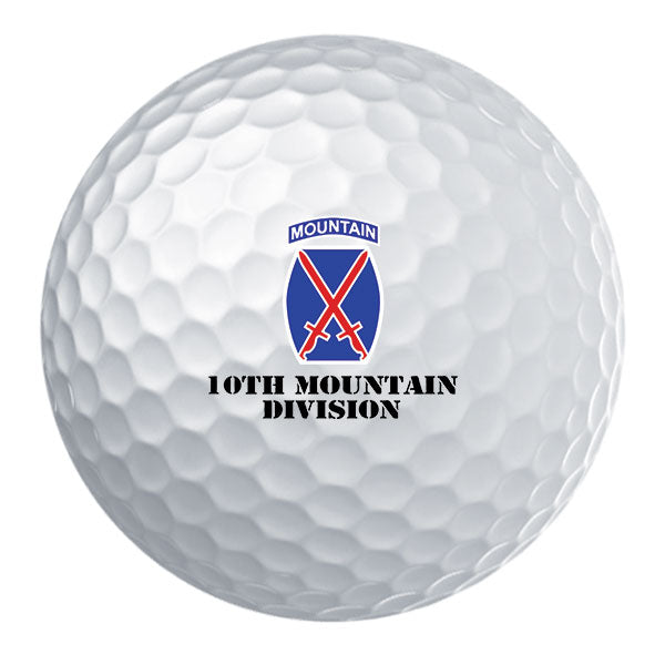 10th Mountain Division Badge Golf Ball Set Golf Balls