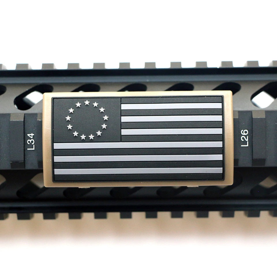 Betsy Ross Flag Black & White Rail Covers Rail Cover 85550