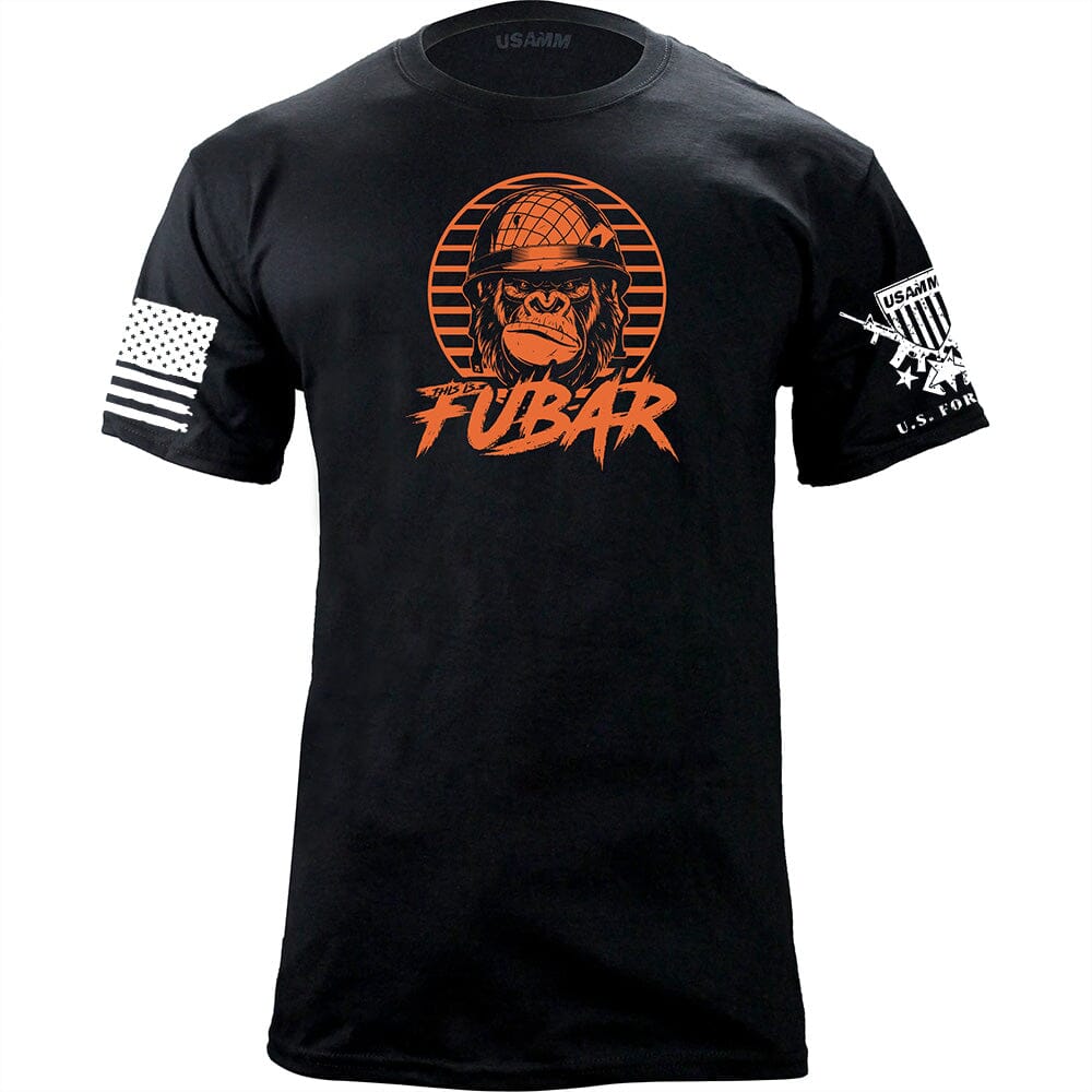 80's Gorilla This Is FUBAR T-Shirt Hoodie 37.836T.BK.OR