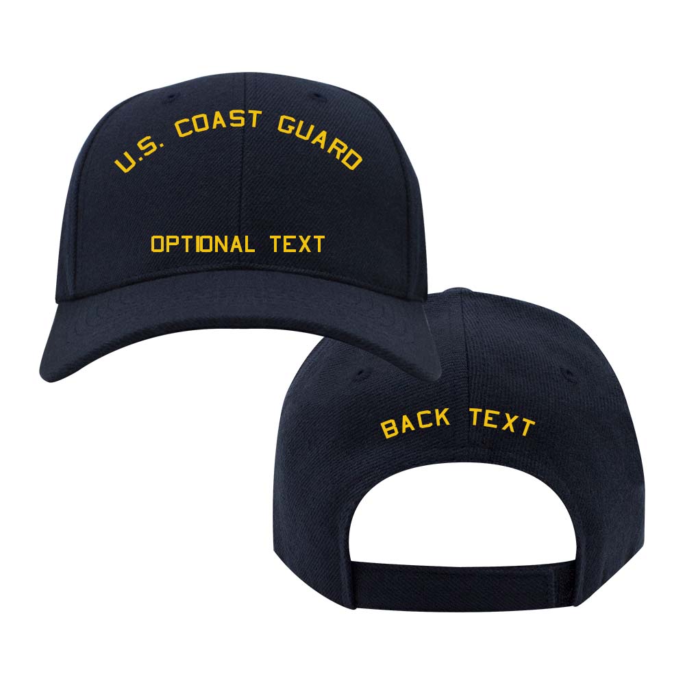 Coast Guard Custom Ship Cap - Text Only Hats and Caps