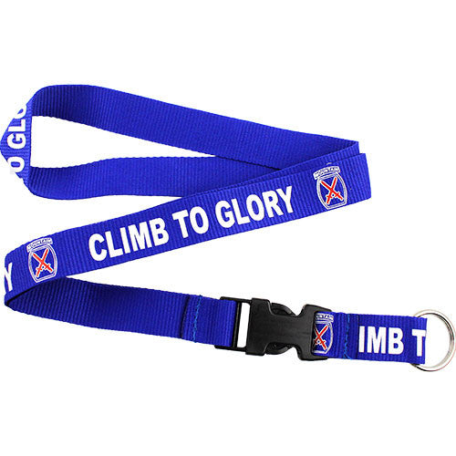 10th Mountain Division "Climb To Glory" Lanyard Lanyards