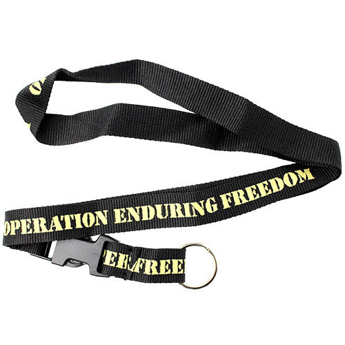Operation Enduring Freedom Black Lanyard Lanyards
