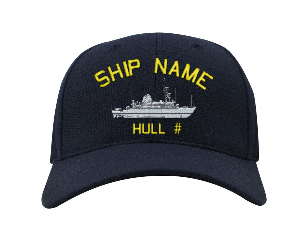 U.S. Navy Custom Ship Caps - Navy Blue _ BlueRidge
