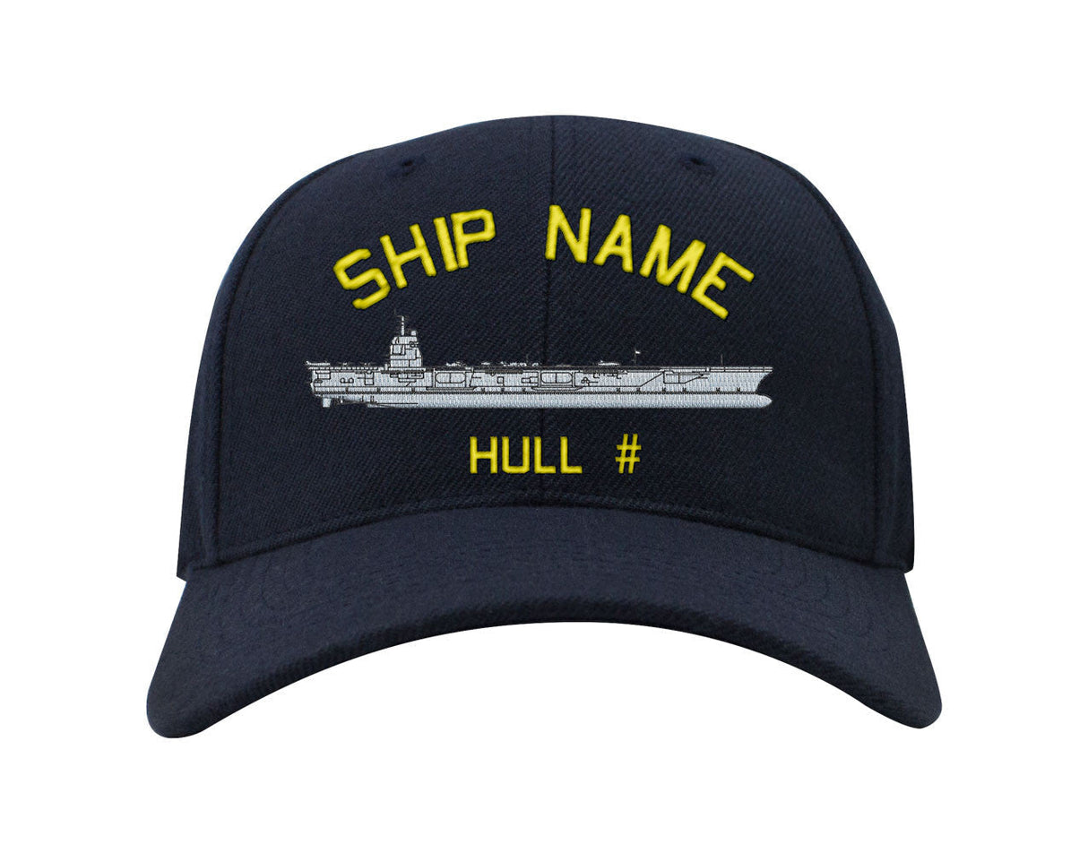 U.S. Navy Custom Ship Caps - Navy Blue _ AB