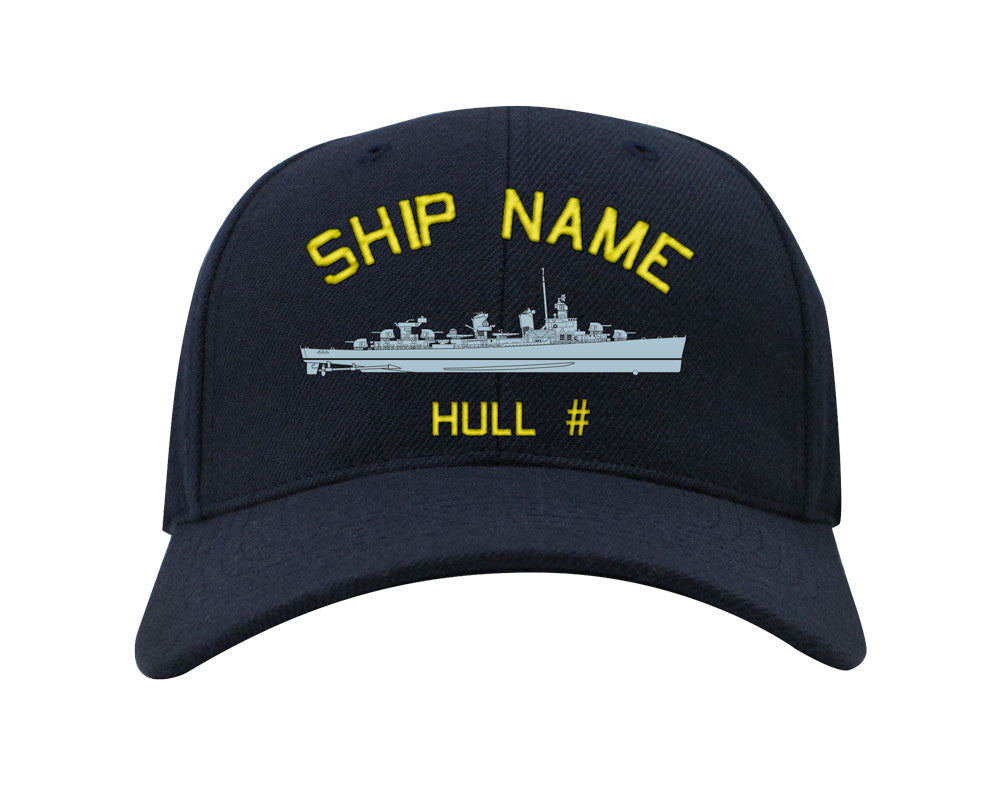 U.S. Navy Custom Ship Caps - Navy Blue _ Fletcher