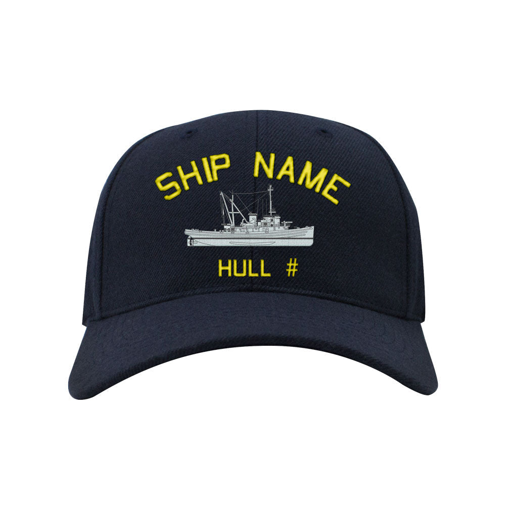 U.S. Navy Custom Ship Caps - Navy Blue _ Haskell