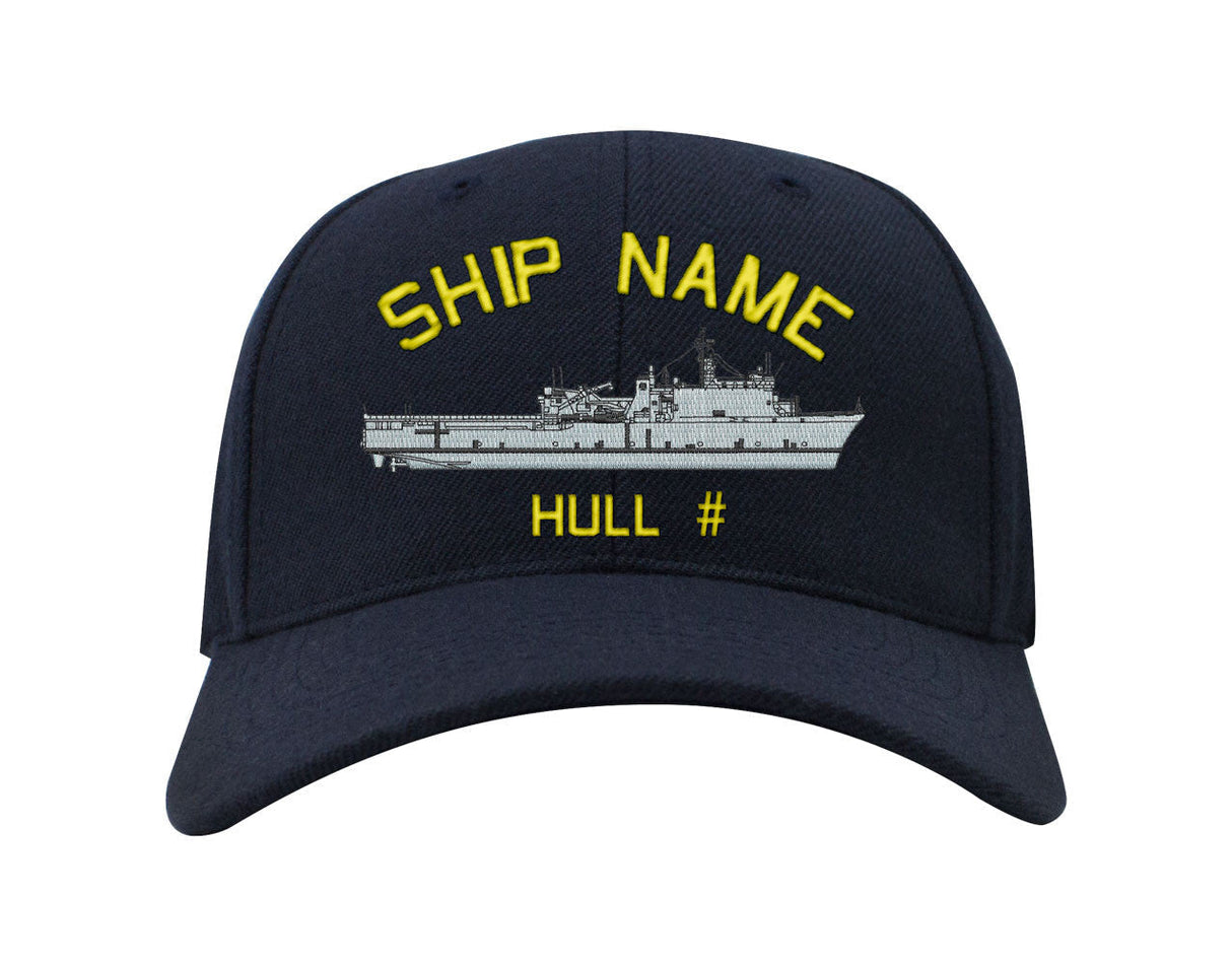 U.S. Navy Custom Ship Caps - Navy Blue _ Whidbey