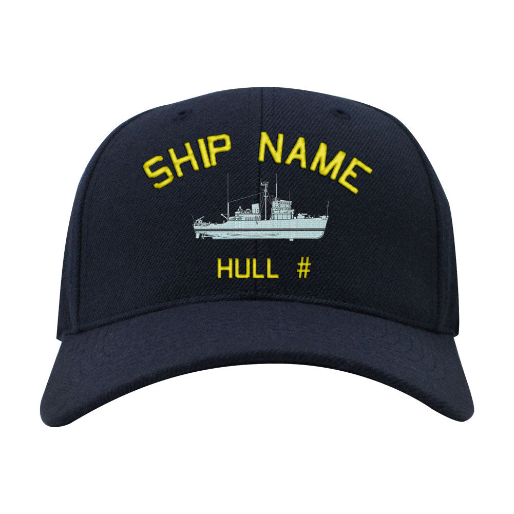 U.S. Navy Custom Ship Caps - Navy Blue _ Agile