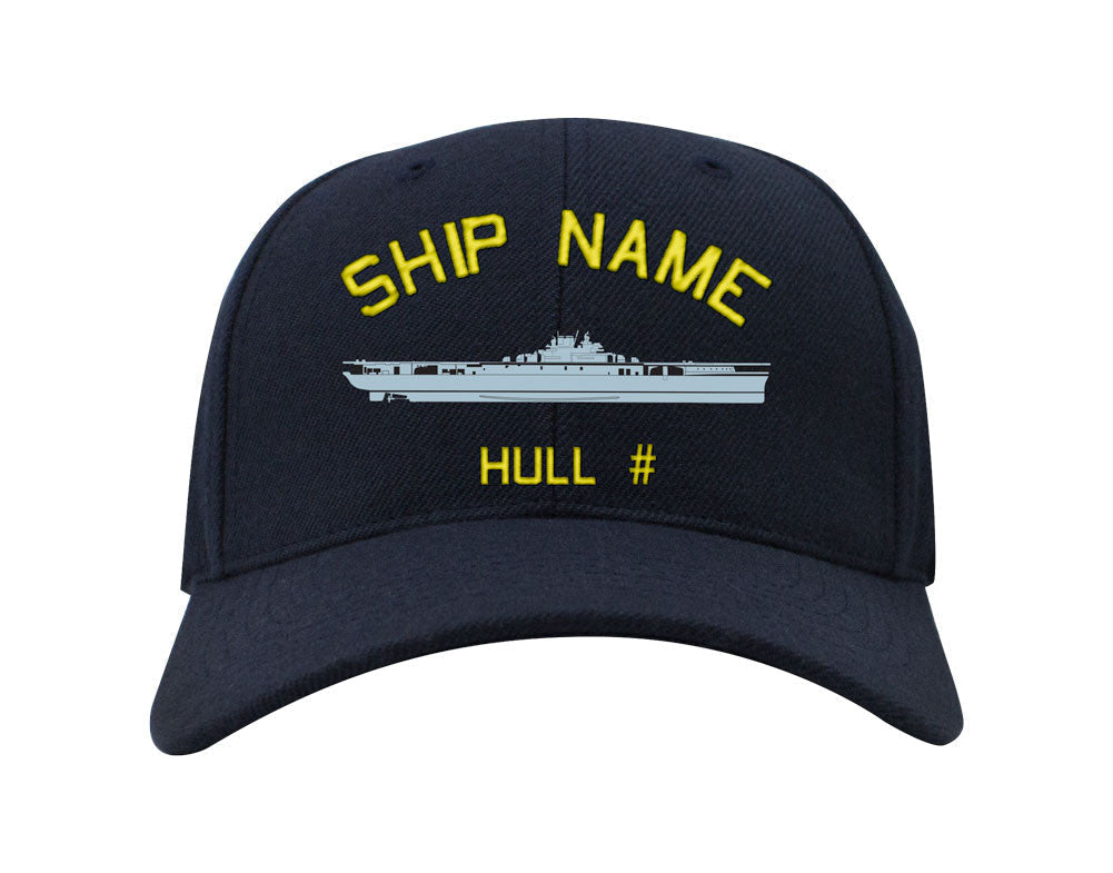 U.S. Navy Custom Ship Caps - Navy Blue _ Essex
