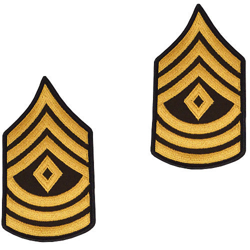 Army Class A (Gold on Green) Enlisted Rank - Male size, E-8 First Sergeant